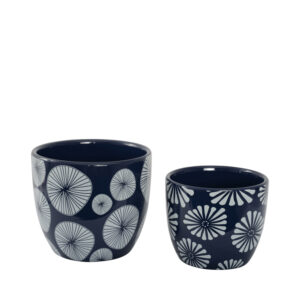 Shelly Set of 2 Planter Pots 12 x 10cm + 14 x 12cm