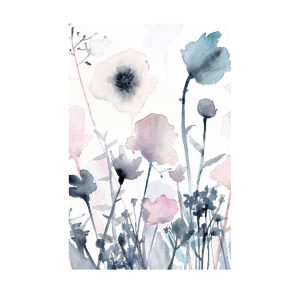 Unframed Art 60x90cm Purple Poppies