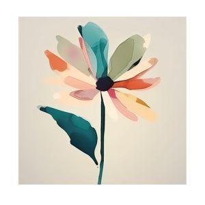 Unframed Art 80x80cm Painted Flower