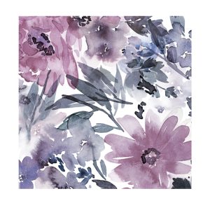 Unframed Art 80x80cm Purple Flowers