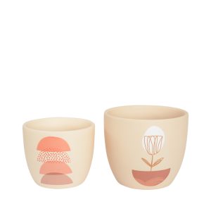 Otis Set of 2 Planter Pots 14 x 12cm + 12 x 10cm