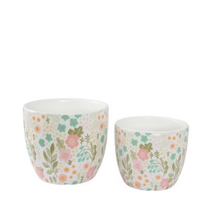 Rosalie Set of 2 Planter Pots 12 x 10cm + 14 x 12cm