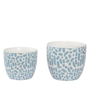 Kiah Set of 2 Planter Pots 14x12cm + 12x10cm