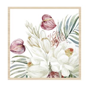 Framed Art 76x76cm Flower Bunch